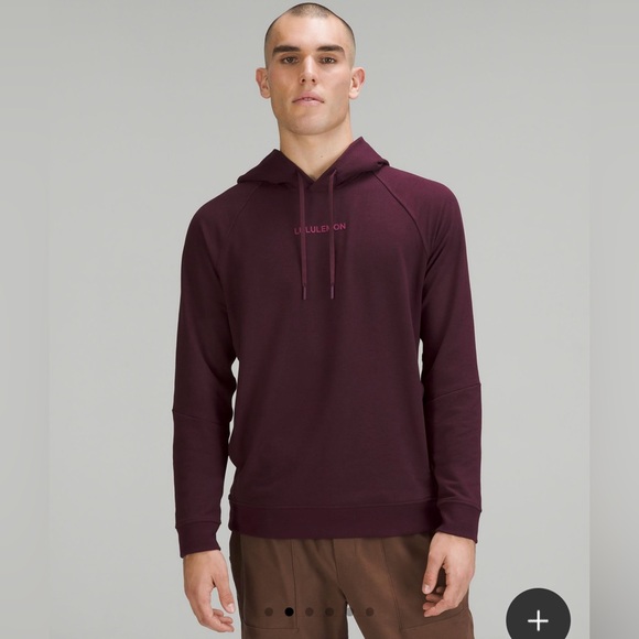 Mens Lululemon City Sweat Pullover Hoodie Maroon Spellout Size XXL - Picture 5 of 13